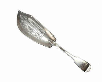 Charles Eley London Sterling Silver Pierced Fish Server, 1827