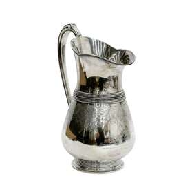 Gorham Sterling Silver 12 1/2 Pint Dedication Pitcher 1875