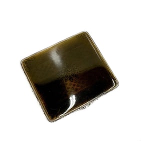 Italian 800 Silver Enameled Compact Case Engraved Flower circa 1920