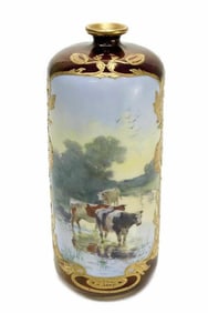Royal Vienna Hand Painted Porcelain Vase