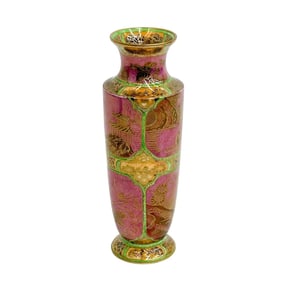 Wedgwood England Fairyland Lustre Daventry 8.25 inch Porcelain Vase Pink c 1920