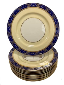 12 Lenox Porcelain Dinner Plates, circa 1920