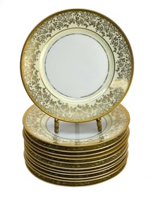 12 Hutschenreuther and Heinrich & Co. Porcelain Bread Plates, circa 1930