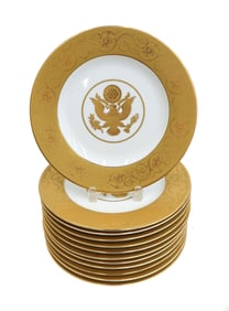 12 Great Seal of the United States Gilt Porcelain Chargers 2004