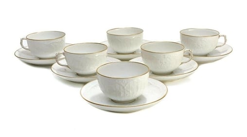 6 KPM Berlin Porcelain Cup and Saucers