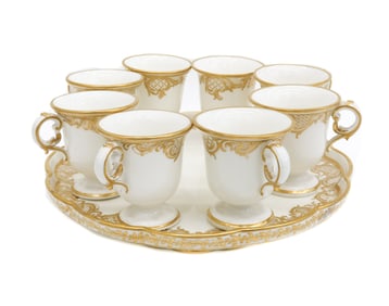 Sevres Soft Paste Ice Cream Cups and Footed Stand, circa 1775