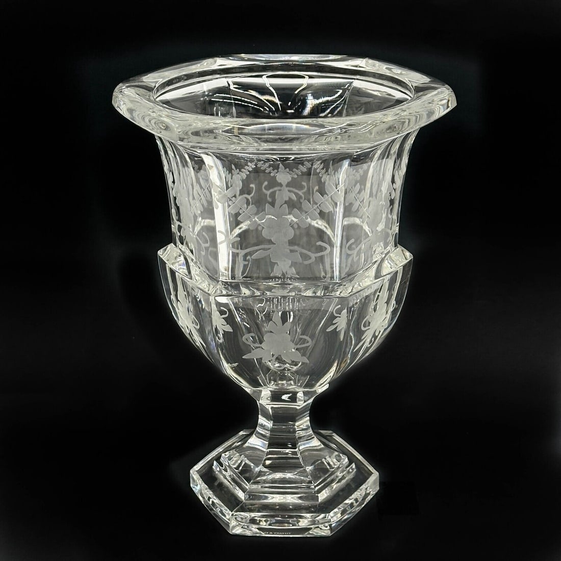 Tiffany & Co Biedermeier Etched Glass Vase (1 of 7)