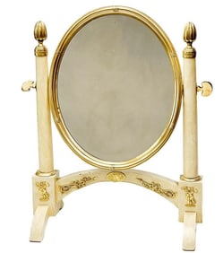 Vienna Austria .812 Gilt Silver and Wood Vanity Mirror circa 1860