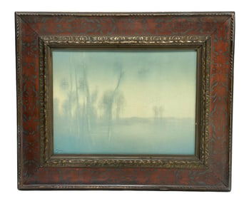 Rookwood Pottery Vellum Landscape Plaque by E.T. Hurley, 1913