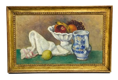 Simka Simkhovitch (Russian 1893-1949) Oil on Canvas- Still Life with Lemon 1930