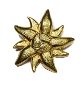 Tiffany & Co. Italian 18k Yellow Gold Sunburst Brooch