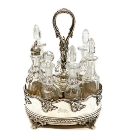 Bigelow Bros, Kennar Coin Silver Cruet Set, circa 1850