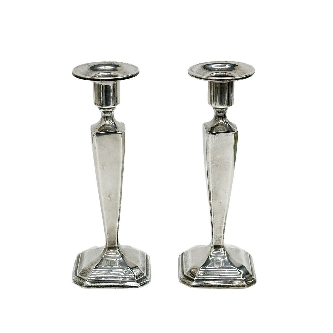 Pair American Sterling Silver Candlesticks L85 circa 1920 (1 of 7)
