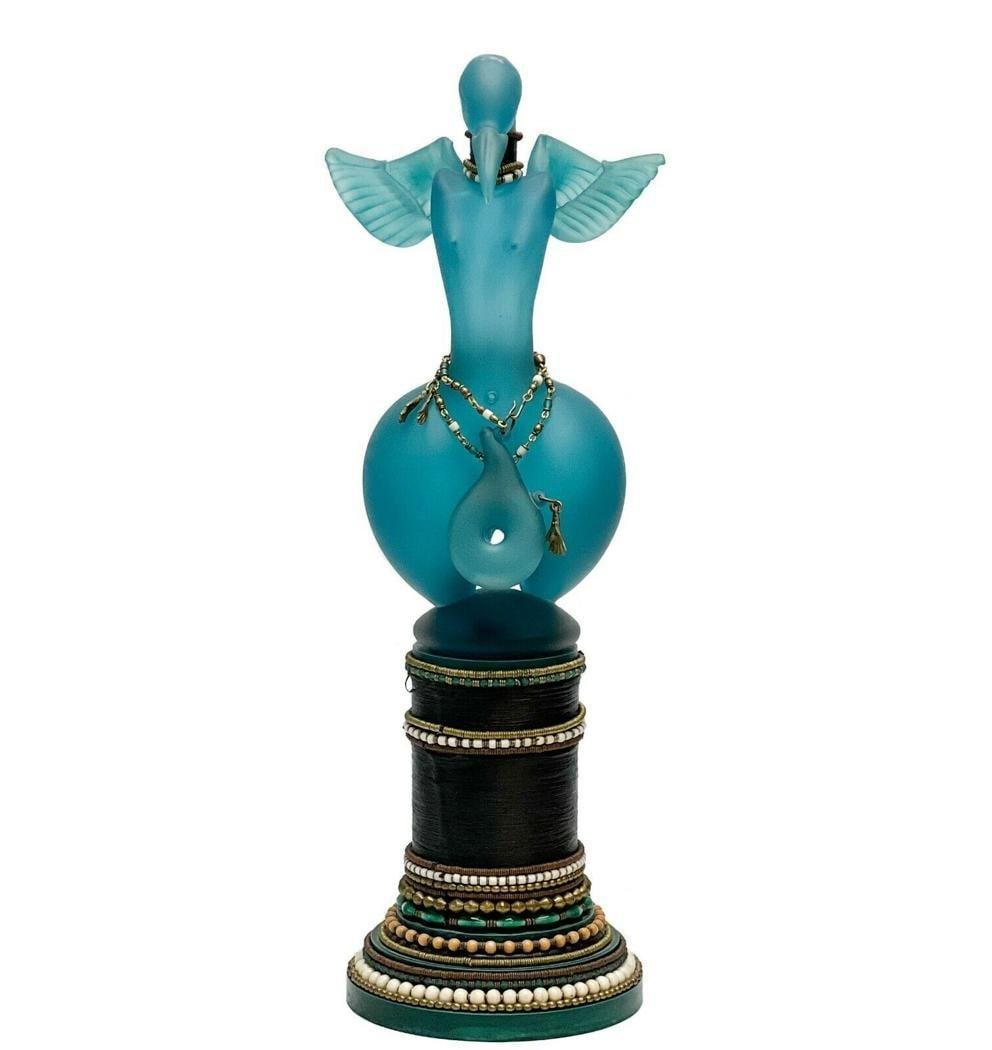 Knowles & Pohlman Ndoto Mweya (Dream Spirit) Blown & Sandblasted Glass Sculpture (1 of 9)