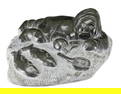 Soapstone Inuit Sculpture - Eskimo figure Ice Fishing. Original Label, Vintage