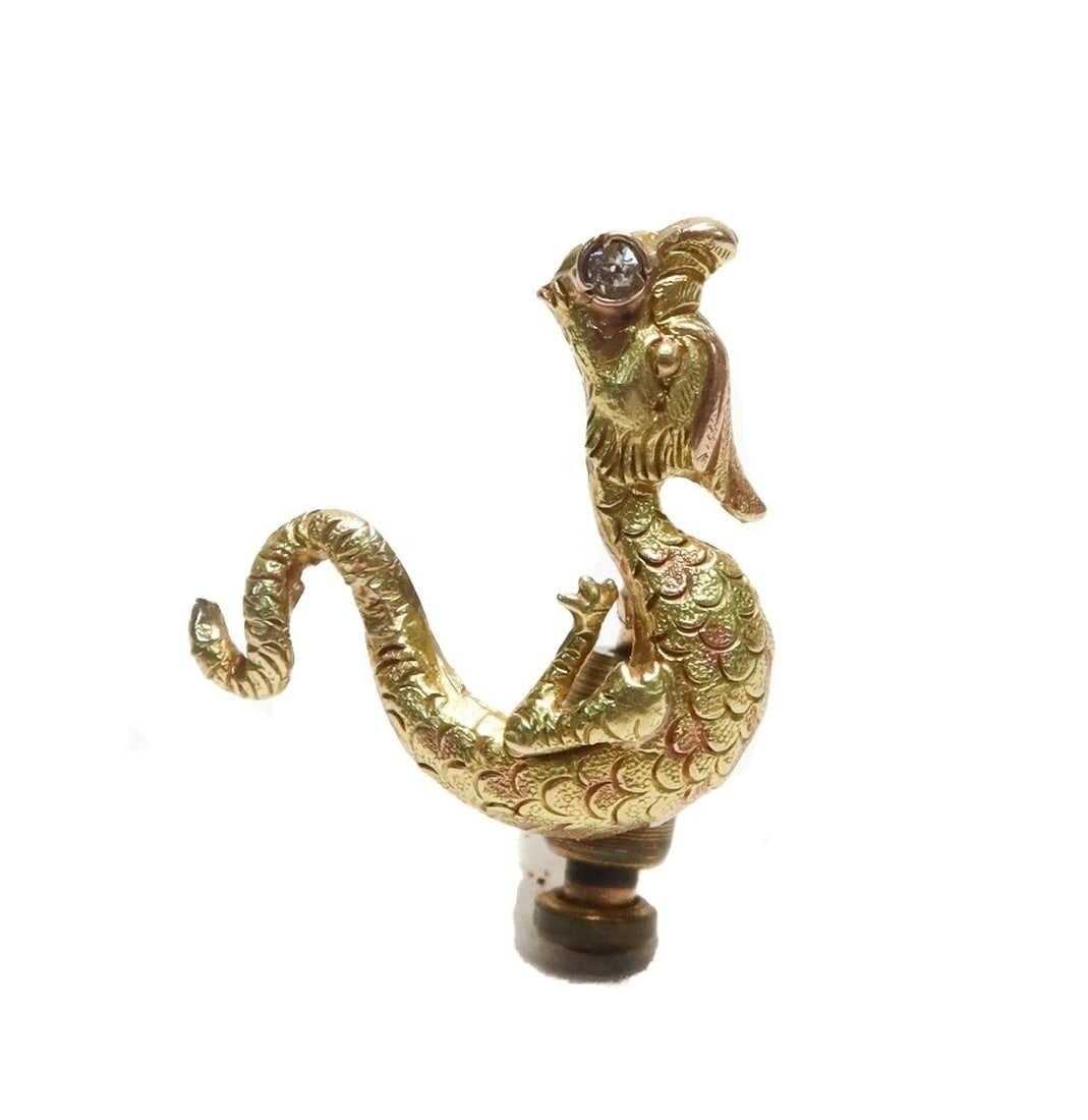 14k Yellow Gold Dragon Pin/Earring (1 of 6)