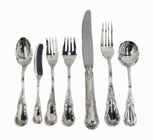 70pc Buccellati Sterling Solid Silver Service Set for 10 in Quirinale Signed