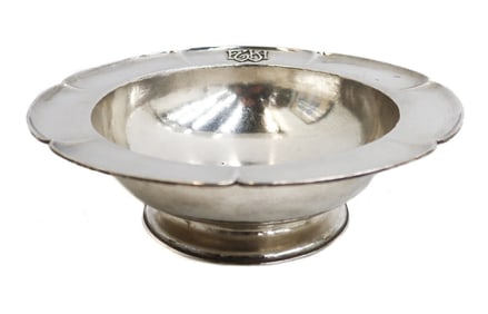 The Kalo Shop Hand Wrought Sterling Silver Footed Centerpiece Bowl #T330 c1940