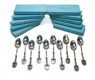 10 Tiffany Atlas Figure Spoons