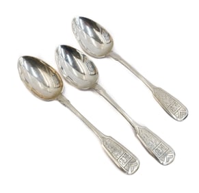 3 Ashmarin Basiliì Matveevich Russian 84 Silver Tablespoons, 1893