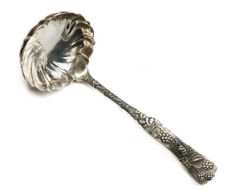Tiffany & Co. Sterling Silver Solid Gravy Ladle in Vine, circa 1880