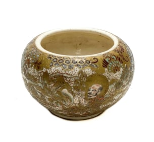 Japanese Satsuma Hand Painted Porcelain Miniature Vase, Meiji Period