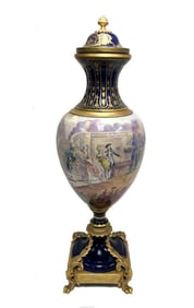 Sevres France Porcelain Large Decorative Urn