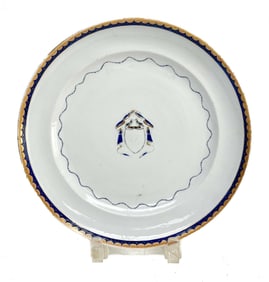 Chinese Export Porcelain Armorial Dinner Plate, c1800