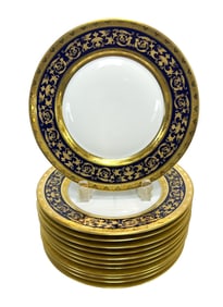 12 Limoges Raynaud Porcelain Dessert or Salad Plates in Pompei