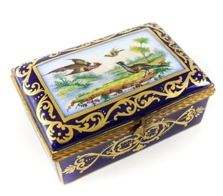Sevres Porcelain Hinged Trinket Box