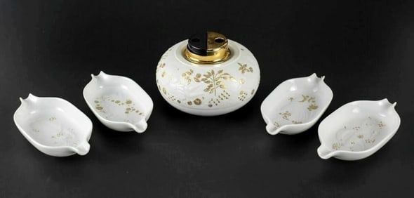 Rosenthal Magic Flute Monogramstanos Smoking Set