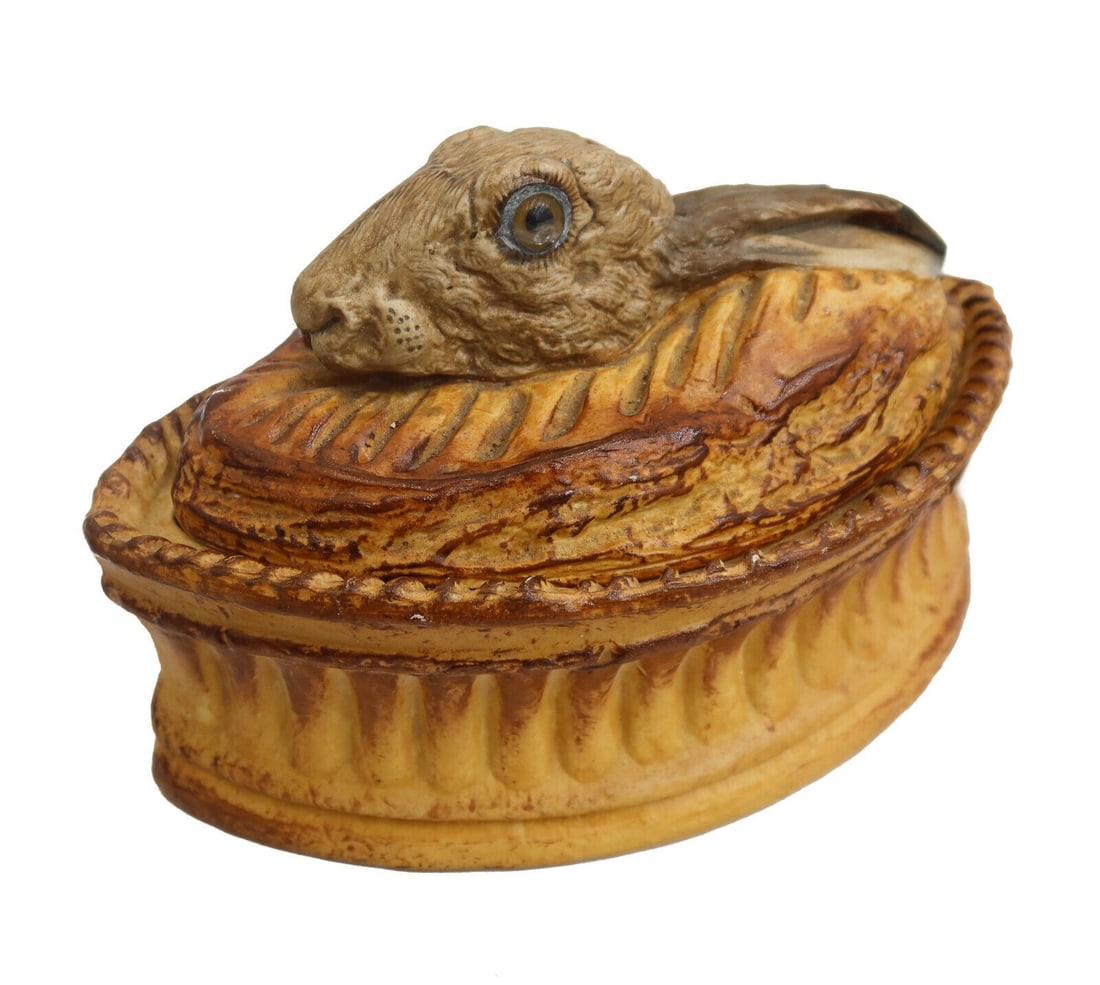 Pillivuyt France Hand Painted Rabbit Hare Casserole Dish En Croute c1930 (1 of 8)