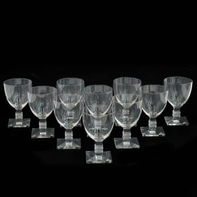 10 Lalique France Clear Sherry Glasses in Argos