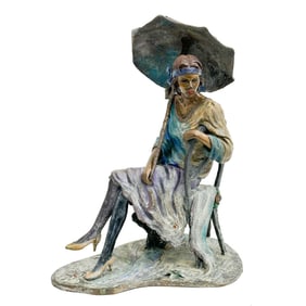 Isaac Maimon Cafe Carnivale Patinated & Cold Painted Bronze Sculpture Ltd Ed/150