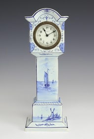 Austrian Porcelain Miniature Long Holster Clock