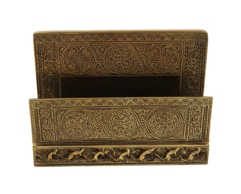 Tiffany Studios New York Gilt Bronze Letter Holder in Venetian #1643 c1900