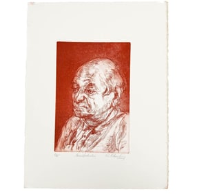 Sheldon C Schoneberg (American b.1926) Etching Grandfather Ben Ltd Ed/25 Signed