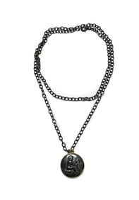 Syna 18k Yellow Gold and Hematite Sagittarius Pendant Necklace