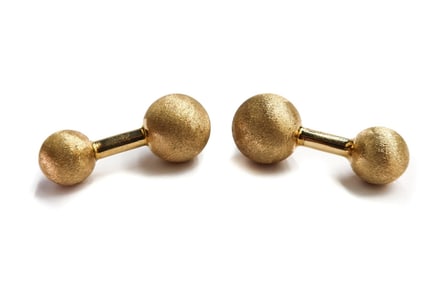 Tiffany & Co 14k Yellow Gold Ball Cufflinks