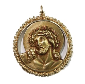 18k and 14k Yellow Gold Jesus Christ Pendant