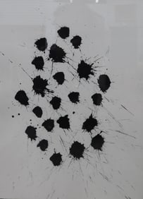 Dale Chihuly Hand Painted Abstract Garden Flowers Drawing