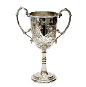 Thomas Woolley Birmingham English Silver Plate Goblet Cup, circa 1890