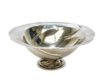 Peer Smed Sterling Silver Hand Wrought Footed Bowl