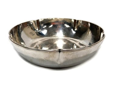 The Kalo Shops Sterling Silver Hand Wrought Scalloped Bowl #40, circa 1920