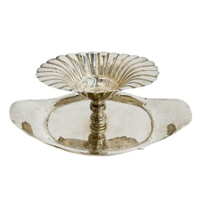 Mexico Spanish Colonial Silver Scalloped Brazier Incense Burner 18th century