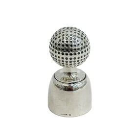 Hermes Paris France Silverplate Golf Ball Champagne Bottle Stopper