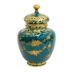 Royal Crown Derby for Tiffany & Co Hand Painted Porcelain Lidded Urn 1894