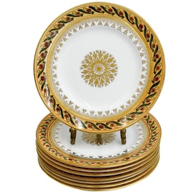 8 Tiffany Le Tallec Private Stock Porcelain Bread & Butter Plates in Directoir