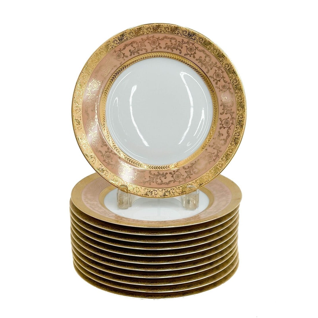 12 Limoges France Ancelin Porcelain 8.6 inch Dessert Plates (1 of 5)