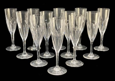 12 Saint (St) Louis Bristol 7.5 inch Champagne Flutes Original Box